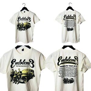 2014 Emblem3 Graphic Tee White Small S T Shirt